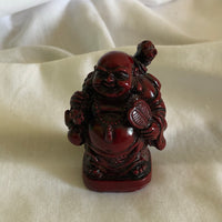 Happy Buddha Red Figurine