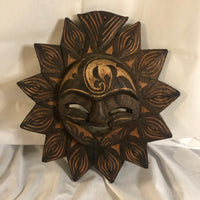 Handcarved Wooden Sun Mask