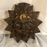 Handcarved Wooden Sun Mask