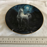 ‘Moonlight Majesty’ Wild Horse Painting Decorative Plate By Chuck Dehaan