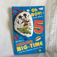 Mickey Mouse Birthday Card - Envelope And Keychain Included