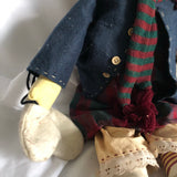 Vintage Scarecrow Girl Plush Doll