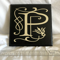 Stylish Letter ‘P’ Tile Wall Art Home Decor