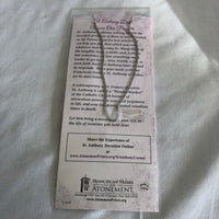 Pray For Us St. Anthony Prayer Necklace