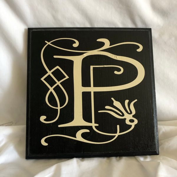 Stylish Letter ‘P’ Tile Wall Art Home Decor