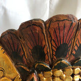 Colorful Painted Wood Dragon Mask- Made In Indonesia