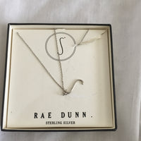 Rae Dunn “S” Initial Sterling Silver Necklace