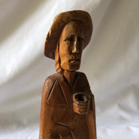 Vintage Wooden Man Statue