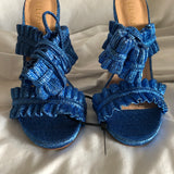 Liliana Blue Ruffle Heels - Women’s Size 7