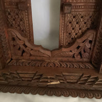 Vintage Indian Wood Carved Window Frame