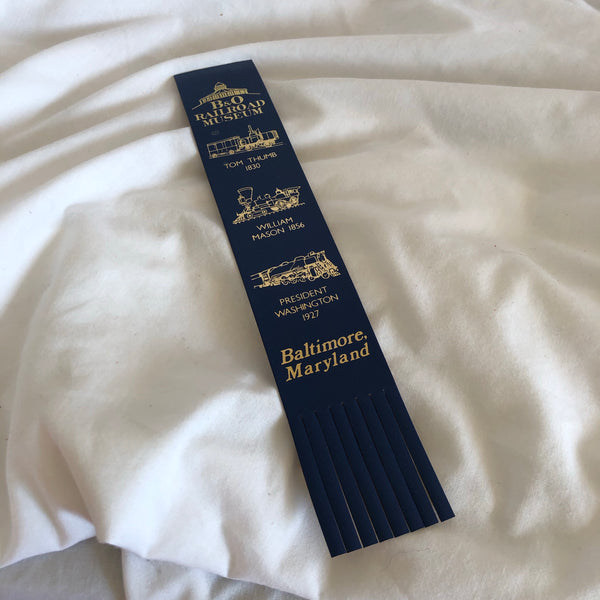 B&O Railroad Museum Baltimore, Maryland Leather Bookmark