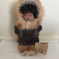 Memeluck  Fur Doll Co Eskimo Doll Named Gabik - Alaskan Doll Fur Clothing