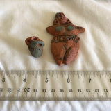 Vintage Clay Lady and Pot Figurines