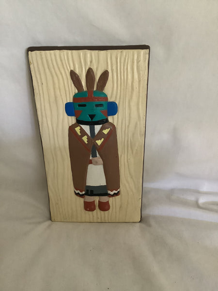 Vintage Kachina Ceramic Wall Art Decor (Silent Kachina)