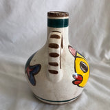 Vintage Mann Arte D Ceramica Hand Painted Fish Vase