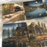 Cabin Cardboard Coasters - Set Of 8