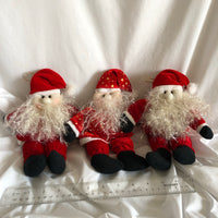 Christmas Santa Claus Plushes - Set Of 3