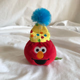 Birthday Elmo Head Beanbag Plush