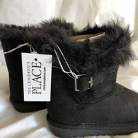 Children’s Place Black Fur Boots - Toddler Size 6