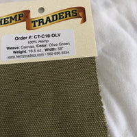 Hemp Traders Olive Green Hemp Fabric