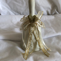 Ceramic Bell With Gold Ribbon