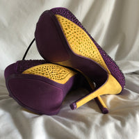 Liliana Purple/Yellow Rhinestone Heels - Women’s Size 8