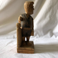 Vintage Wooden Man Statue