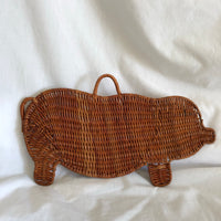 Straw Pig Hanging Wall Pocket