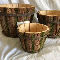 W. Images Wood Basket Set of 3