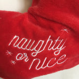 Pet Zone Naughty Or Nice Stuffed Stocking