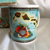 The Hawaiian Islands Vintage Map Coffee Mug