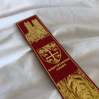 UK Westminster Abbey The Nave Red Leather Bookmark