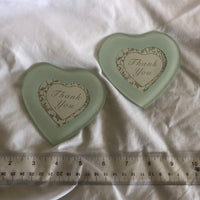 Kate Aspen Glass Heart Coasters - Set of 2