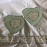 Kate Aspen Glass Heart Coasters - Set of 2