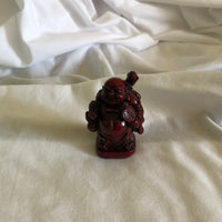 Happy Buddha Red Figurine