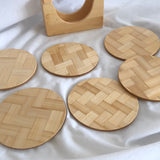 Japanese Bamboo Coasters - Set of 6