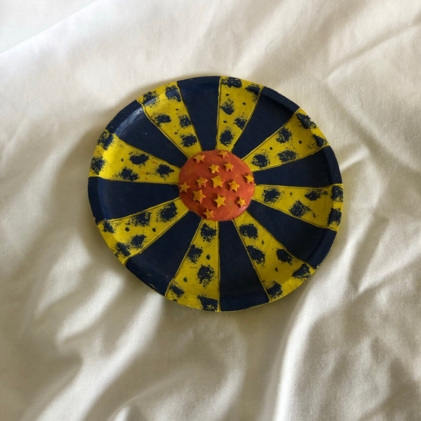 Blue & Yellow Star Decor Plate