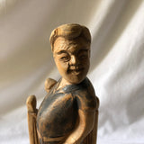 Vintage Wooden Man Statue