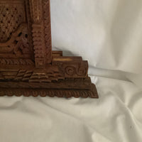 Vintage Indian Wood Carved Window Frame