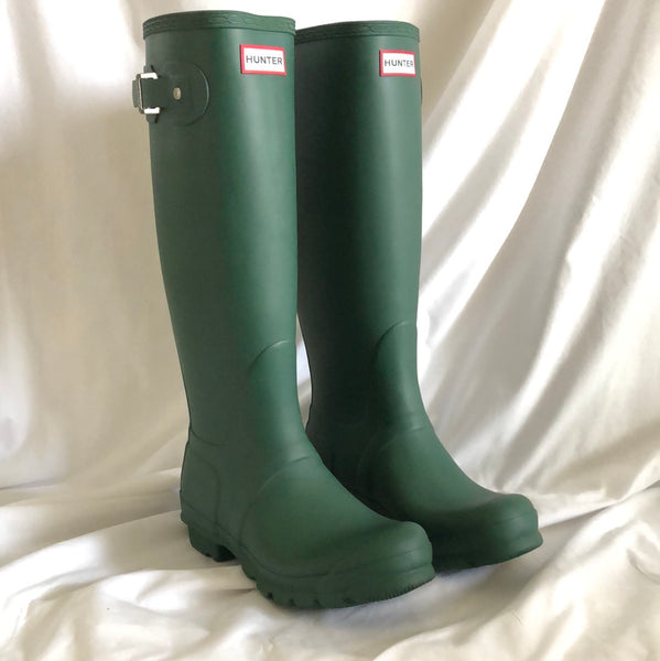 HUNTER Boots - Green - Size 6M/7F