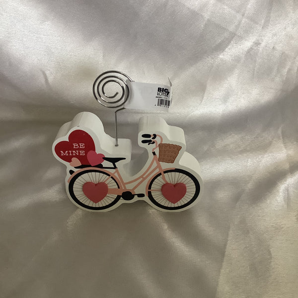 Valentines Photo Clip Bicycle