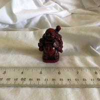 Happy Buddha Red Figurine