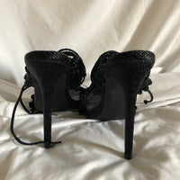 Liliana Black Ruffle Heels - Women’s Size 10