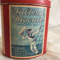 Vintage Nabisco Saltina Biscuit Tin Can