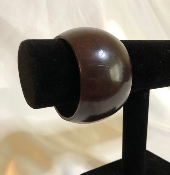 Chunky Dark Brown Wood Bracelet