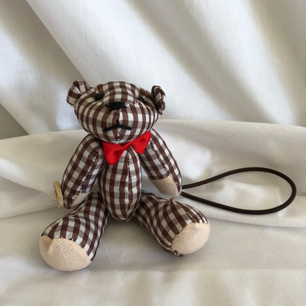 Mini Brown Plaid Bear