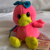 Lumpy Gang Easter Bean Bag Pink Duck With Flower