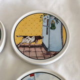 Clay Design Set Of 4 Coasters- By Gary Patterson