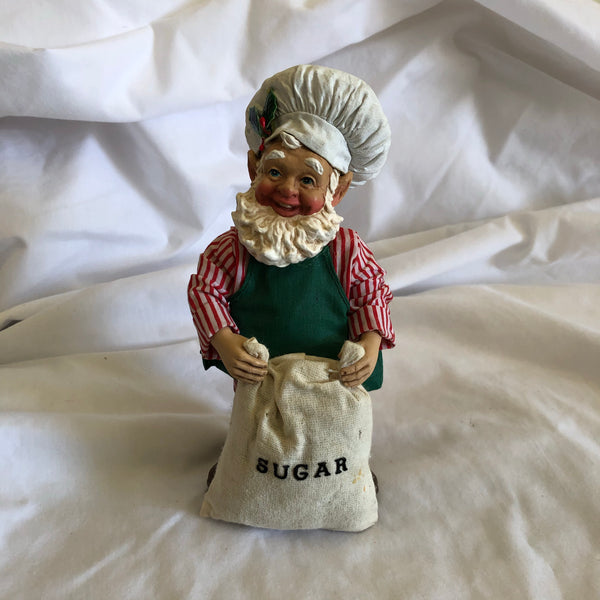 Chef with Sugar Bag Figurine