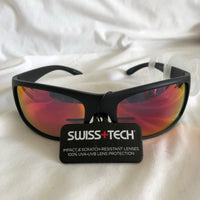 Swiss + Tech Black Sunglasses Purple Lense